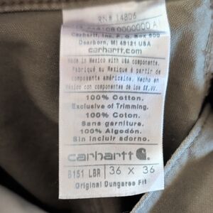 Carhartt Gray Original Dungaree Fit Pants